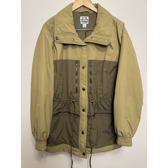 Womens Two Tone Quilt Lined Coat/Jacket- Future Collective For Target Sz M New - Picture 1 of 11